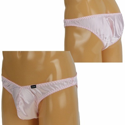 メンズ 光沢ストレッチフルシームフルバック ピンク(ランジェリー)