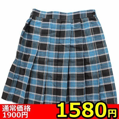 【1580円★数量限定】チェック柄プリーツスカート M<お一人様1点限り>(お買い得商品)